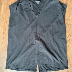 Athleta Black V-Neck Cap Sleeve Tank